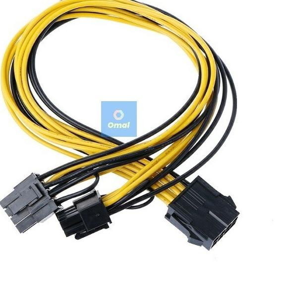➱ Kabel ATX 8pin Female to Dual 8pin 6+2 Female VGA PSU Power PCIE ❂