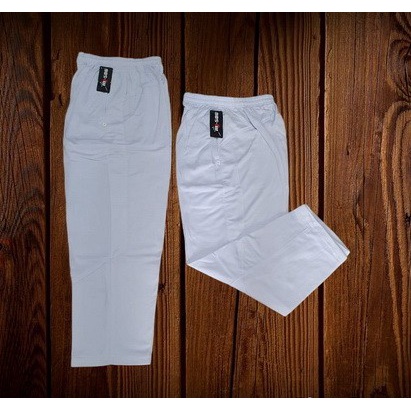 Celana Training Polos / Training Hitam Polos / Training Putih Polos - Putih, XXL(L6W9) Celana Traini