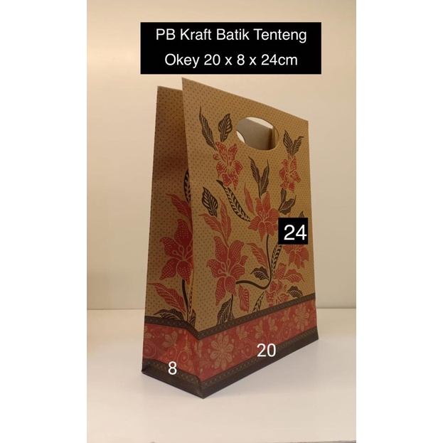 

PAPERBAG TENTENG OKEY KRAFT BATIK A 10pcs 20X8X24 CM