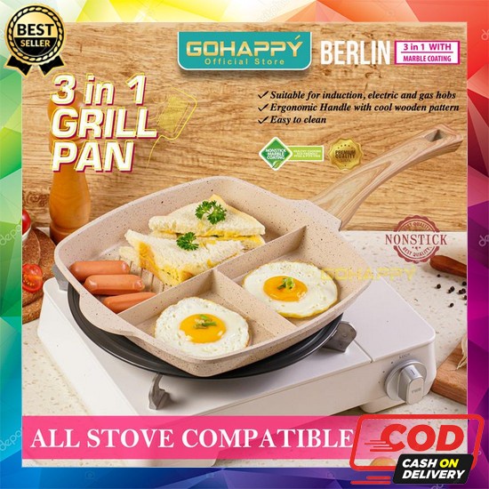 Panggangan Smokeles Grill Bbq Grill Pan/Panggangan Bulat/Alat Panggang Berlin Grill Pan Bbq Alat Pan