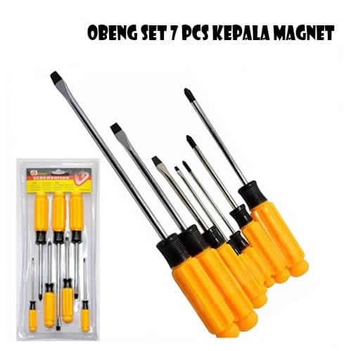 Obeng Set 7 Pcs Fatick Perkakas Set Obeng Kepala Magnet 0551 Screwdriver Set