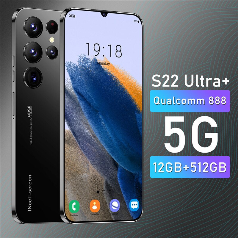 [Baru]Galaxy S22 Ultra 5G 7.5Inci Handphone 12GB + 512GB hp murah Smartphone 5G Ponsel Android 5800mAh Baterai Besar Ponsel original Handphone murah promo cuci gudang hp murah Baterai 6800mAh