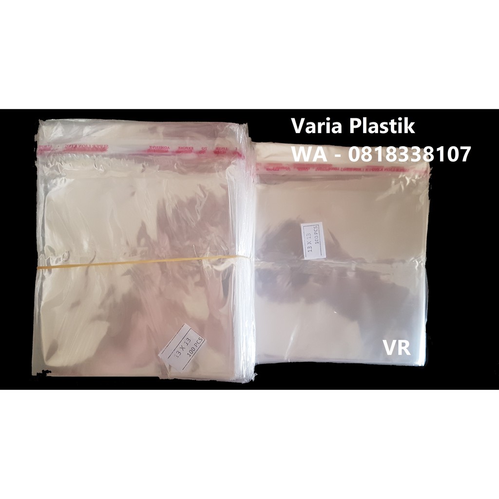 

Plastik OPP Seal uk. 13x13 / Plastik Roti Lem
