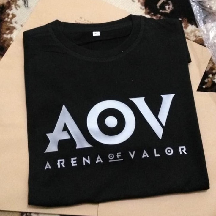 AOV KAOS AOV ARENA OF VALOR GAME CUSTOM LENGAN PENDEK HITAM AOV
