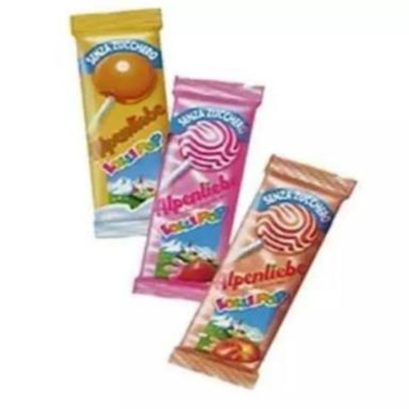 PERMEN LOLIPOP ALPENLIEBE 6 GRAM ANEKA RASA STAWBERRY / MIX BERRIES / ORIGINAL CARAMEL / FRUITY