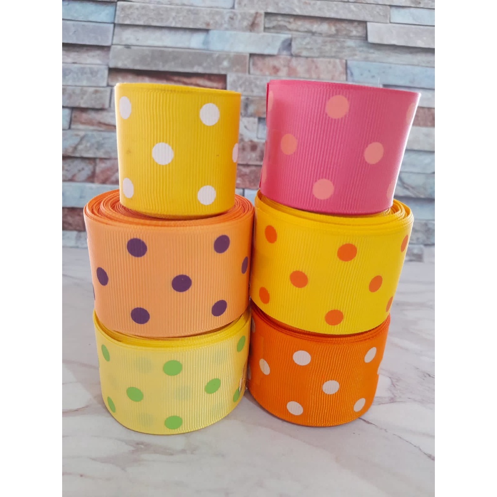 

GRANDMLATI RB04 Pita grossgrain motif polkadot 4cm