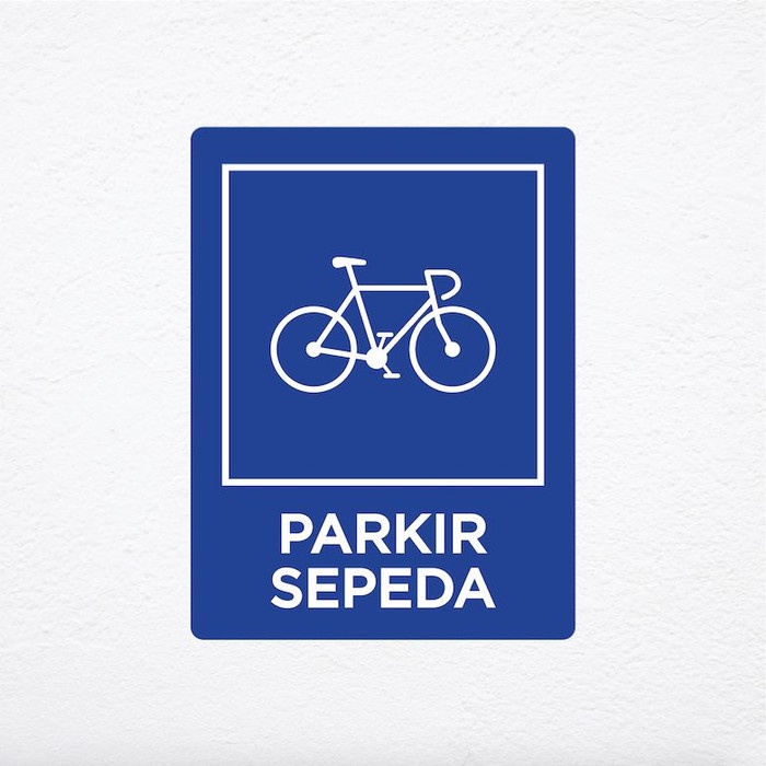 Otello - Parkir Sepeda Sign Board Akrilik | Signage Parkir Sepeda Rambu Papan Acrylic Print