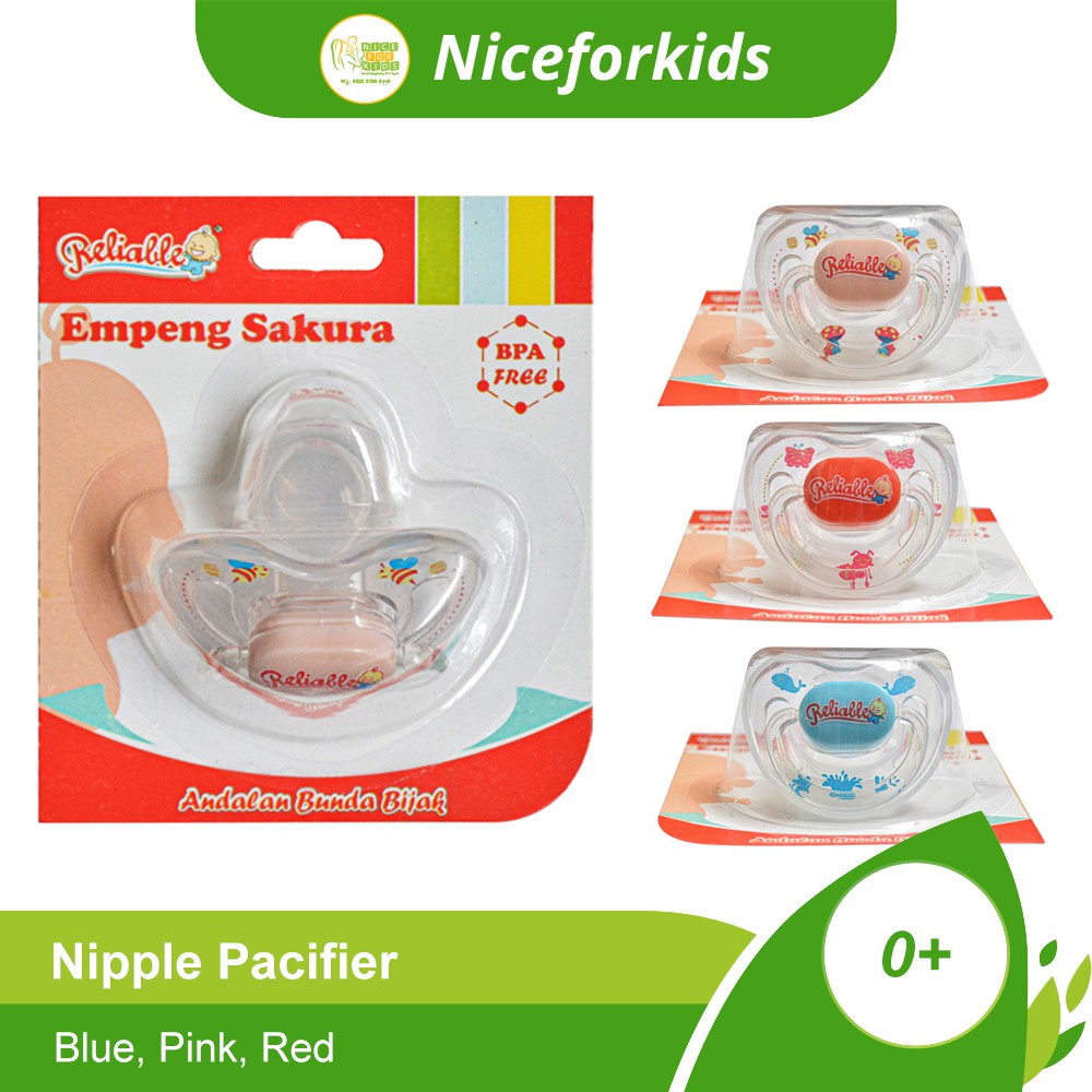 Reliable Pacifier Karakter (8807) Usia 4-8 Bulan / Empeng Bayi Silicone Karakter