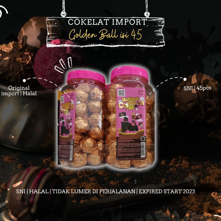 

COKELAT GOLDEN BALL ISI 45PCS TERMURAH, ANTI LUMER, COKELAT IMPORT MURAH,COKELAT KEMASAN, COKELAT HALAL SNI BISA DIJUAL LAGI