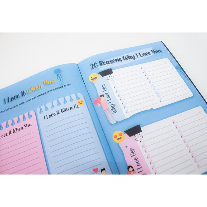 

PROMO Couple Journal / Couple Planner / Diary Pasangan / Hadiah Notebook - Biru Muda Office &