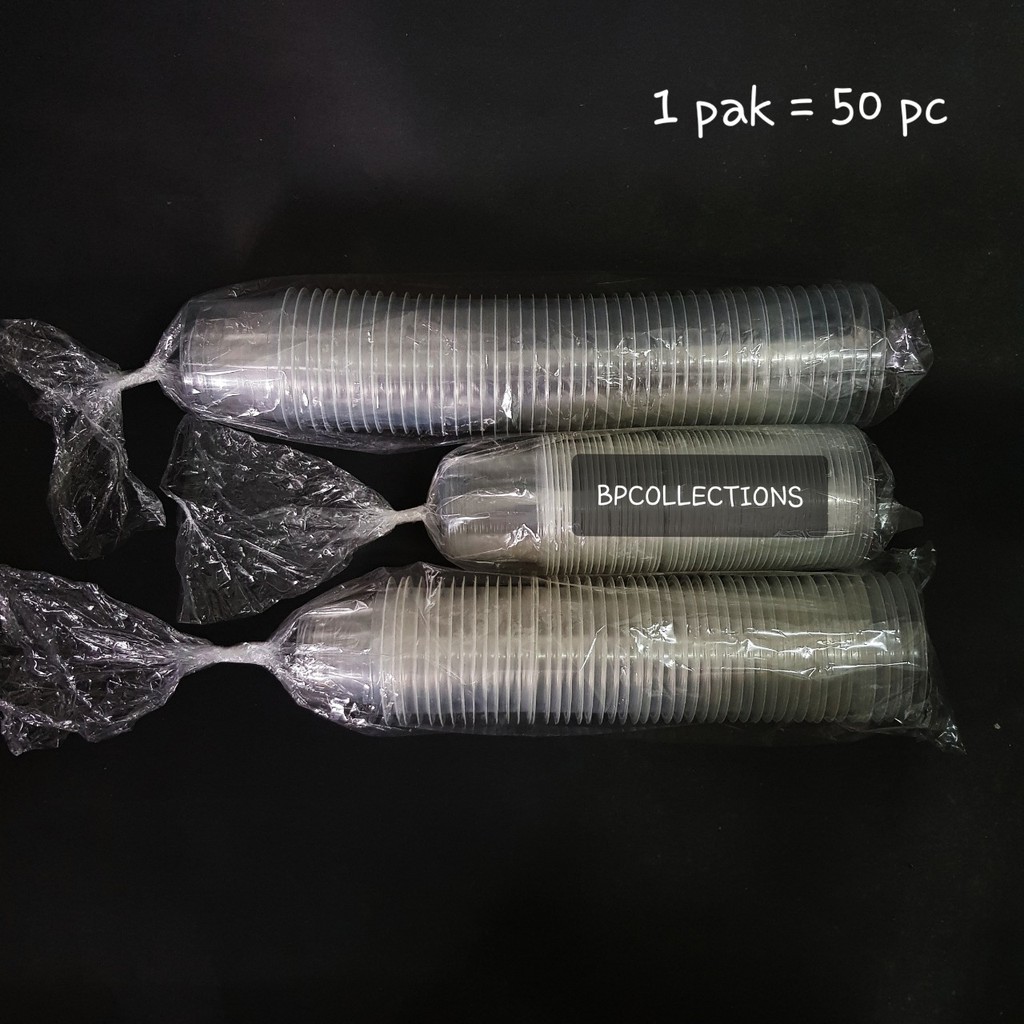 1PAK-Gelas Plastik Cup Puding 90ml Gelas Es Krim isi 50pcs ice cream TANPA TUTUP ECER