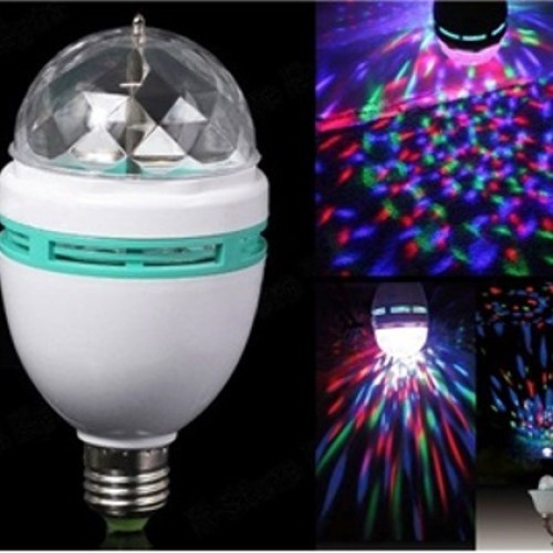 Lampu DISCO LED Fitting tumblr mini otomatis disko warna warni