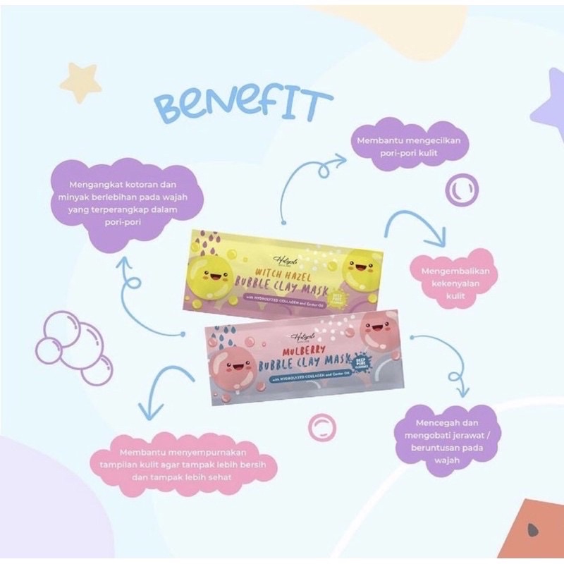 Masker Bubble Mask by Holigrelskincare / Bubble Clay Mask / Masker Wajah Busa