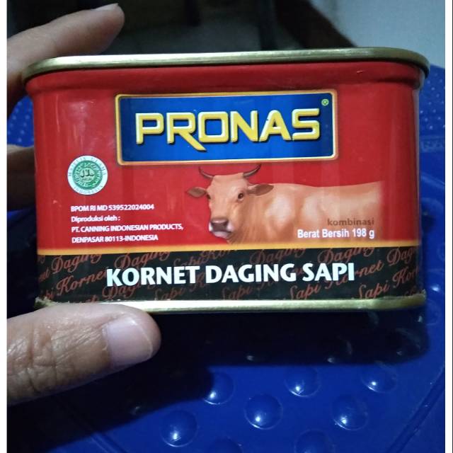 Kornet daging sapi kaleng(pronas)