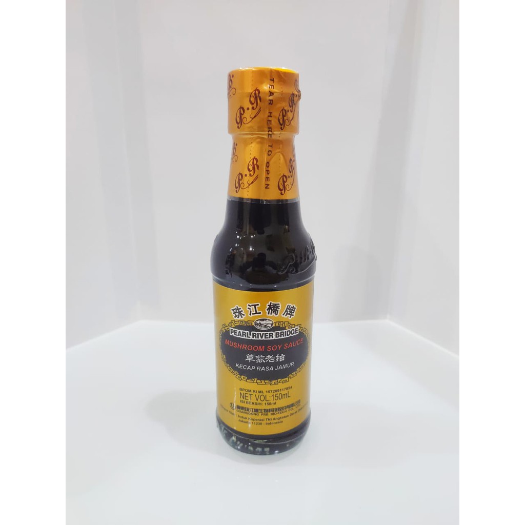 

PRB mushroom soy sauce kecap rasa jamur botol 150ml pearl river bridge asin 150 ml 150gr gram gr