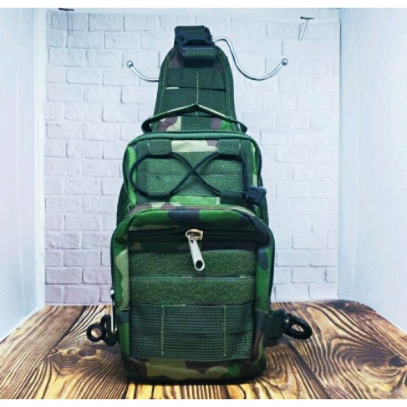 tas selempang tali satu camo tactical army camo