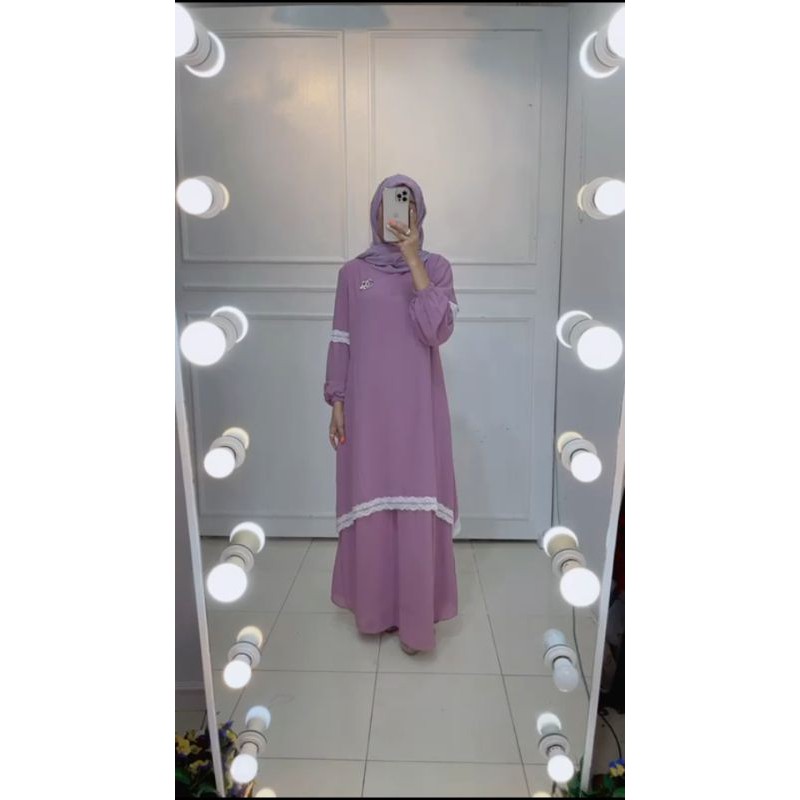 GAMIS MELAYU POLOS RENDA / GAMIS MALAYSIA POLOS RENDA TERBARU