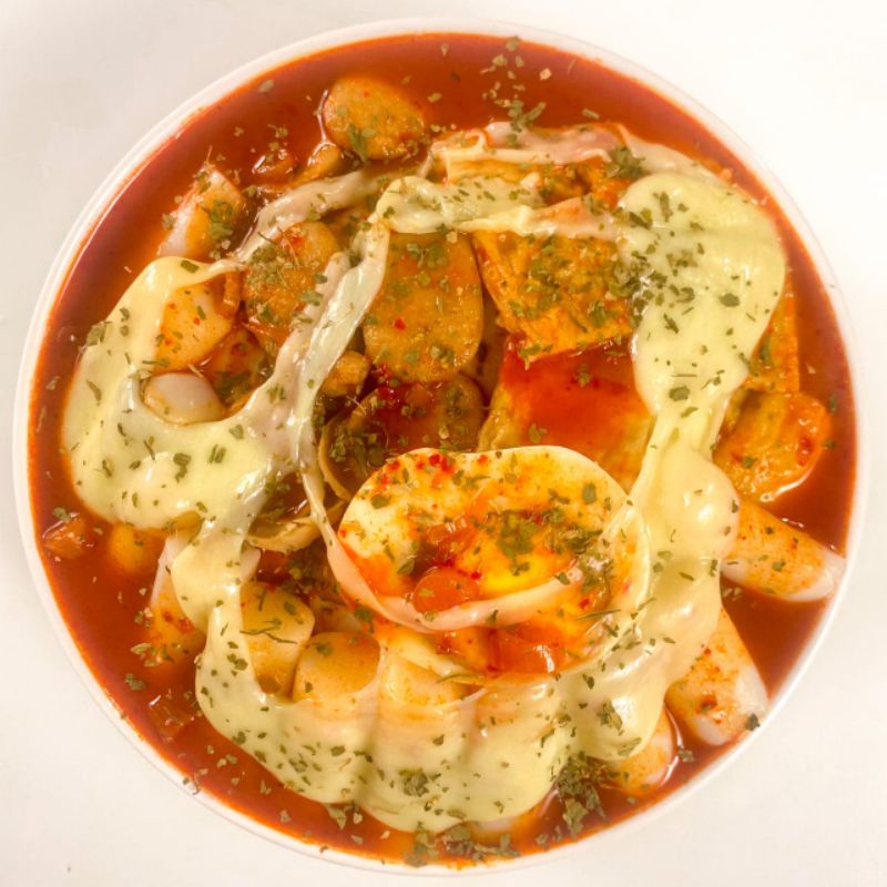 

Cheese Mozarella tteokbokki tobboki toppoki tokboki tokpoki ttetteokbokki tteokpokki Masitda Halal Large size