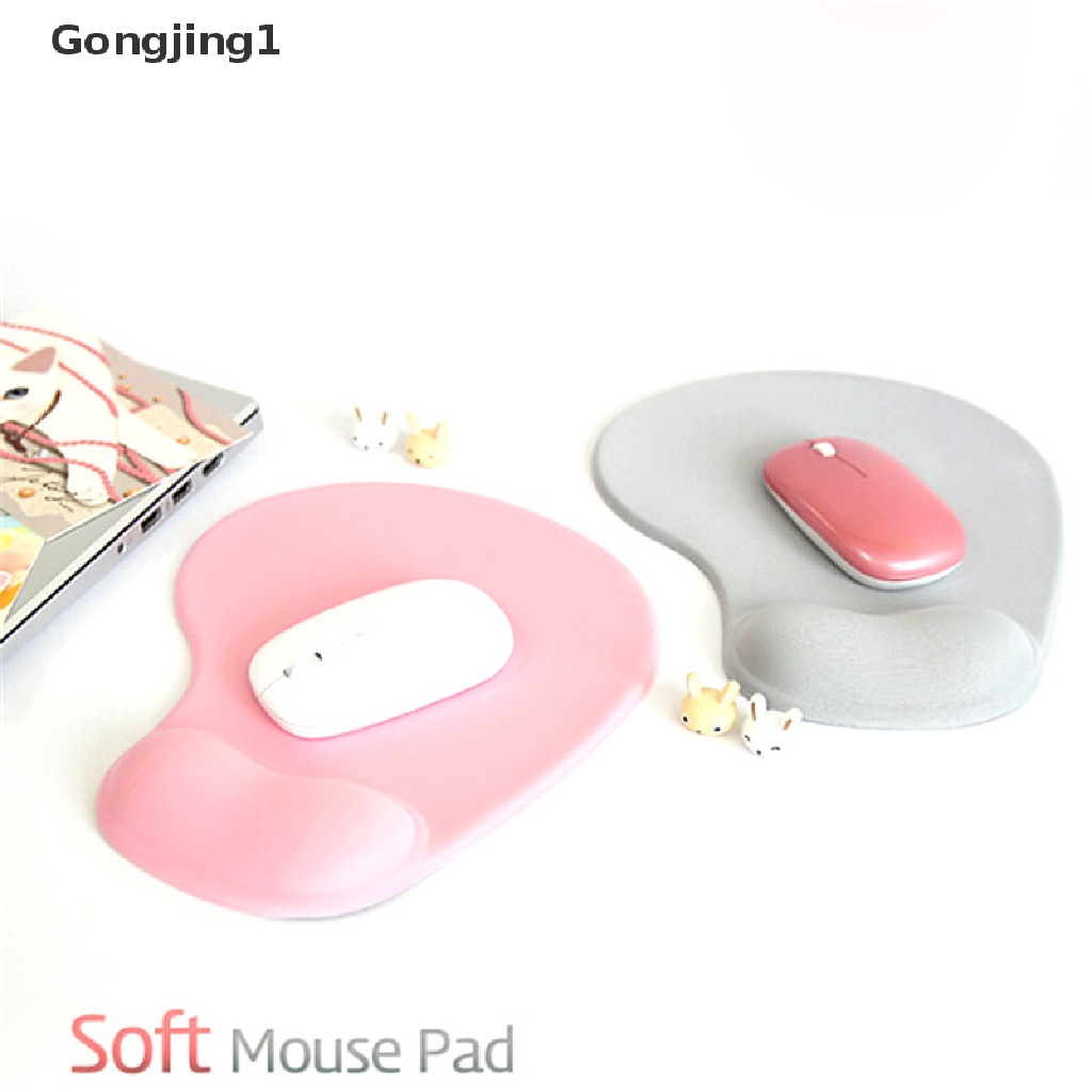 Gongjing1 Mouse Pad Gaming Bahan Silikon Anti slip Dengan Bantalan Pergelangan Tangan