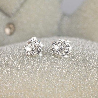 Anting Mutiara Pejantan Kristal Fashion Heart Pearl Crystal Stud Earring Charm Zircon Star Earrings Jewelry for Women Lady Gift-15