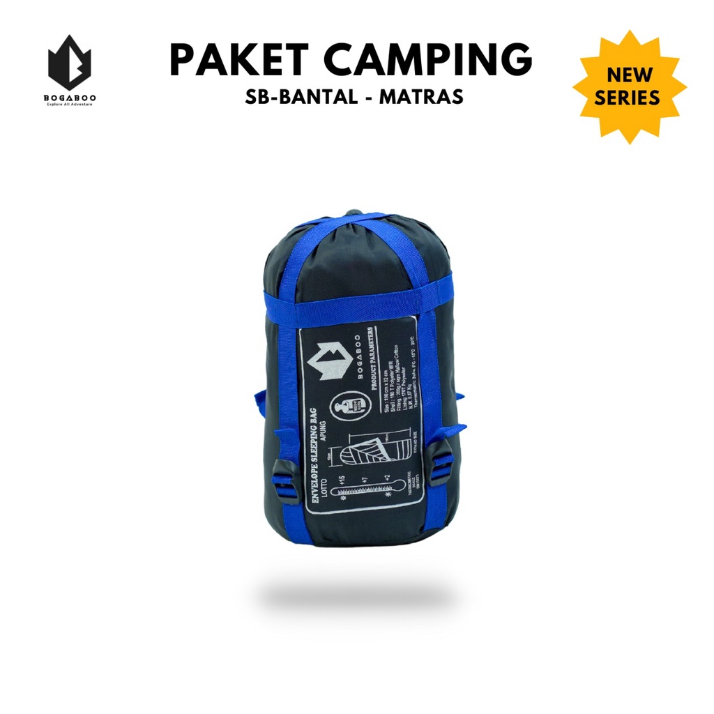 Paket Hemat Sleeping Bag BANTAL BOGABO + Matras Karet - Sleeping bag polar Bantal + Matras karet