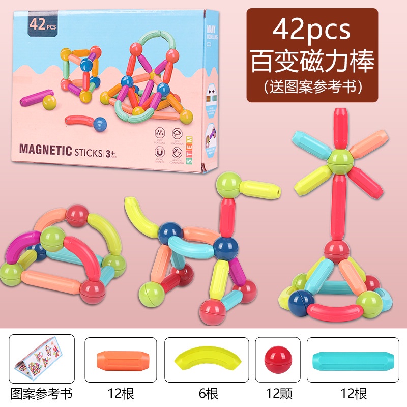 TweedyToys - Magnetic Sticks Toys &amp; Balls / Mainan Edukasi Stik Magnet Anak / Sensory toy Montessori