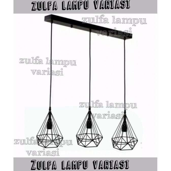 Jual LAMPU GANTUNG CABANG 3 PANJANG#07 | Shopee Indonesia