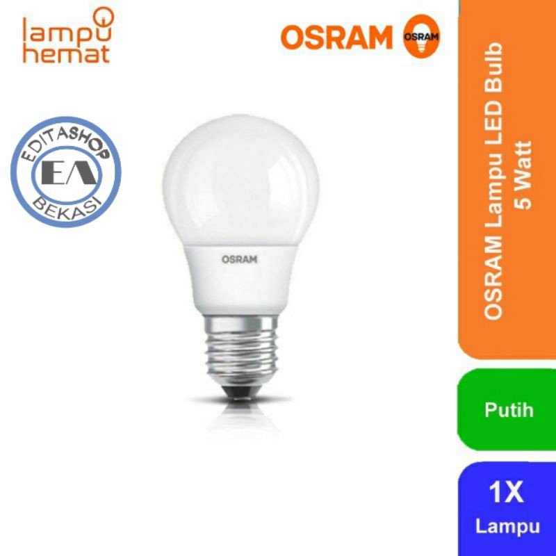 Osram Lampu Bohlam LED 5 Watt (Pengganti Bohlam Pijar 40