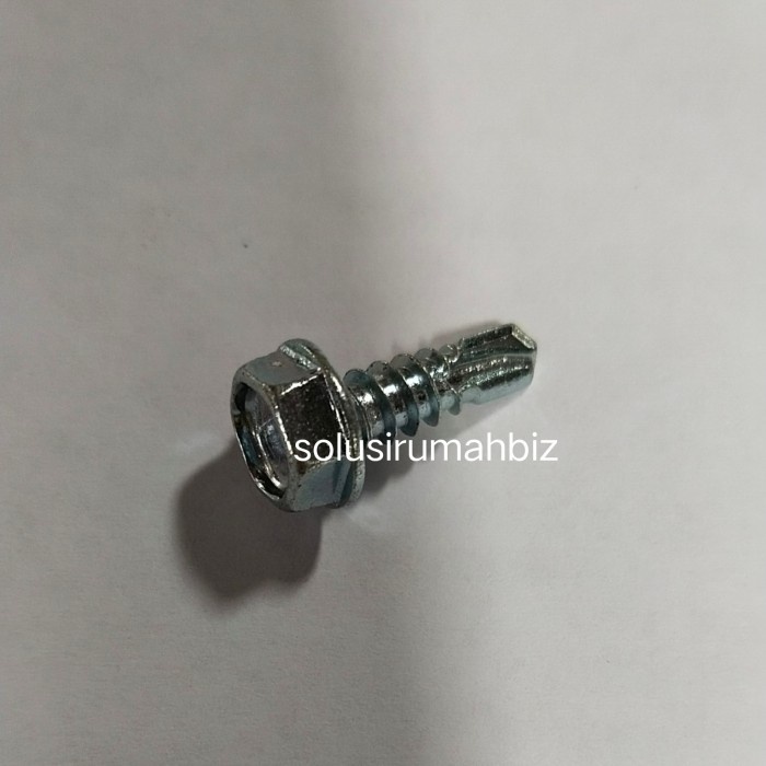 1pc Self drilling 10x16 screw skrup galvalum sok 10 panjang 16mm mata