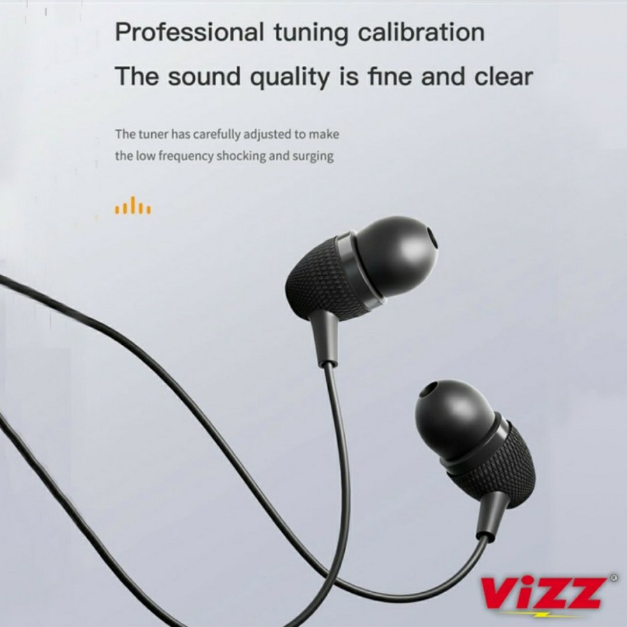 HANDSFREE JACK 3.5 VIZZ STEREO VZ E03 - HEADSET JACK 3.5MM VIZZ VZ-E03 SUPER BASS - BC