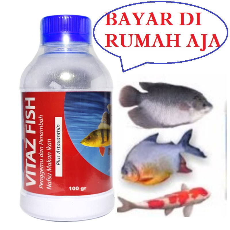 VITAZ FISH - VITAMIN IKAN PENGGEMUK IKAN LELE NILA MUJAIR GURAME BAWAL EMAS AMPUH