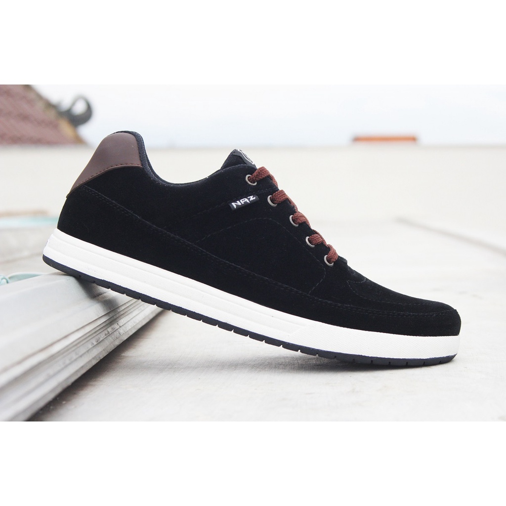 HARISSON - NAZREAL FOOTWEAR x banfash_store | Sepatu Sneaker Pria NAZ Hitam Original AZL 005 (Free Kaos Kaki)-5