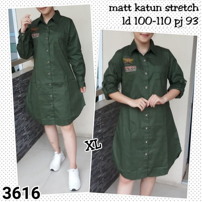 TUNIK DRESS ARMY XL/TUNIK ARMY FASHION