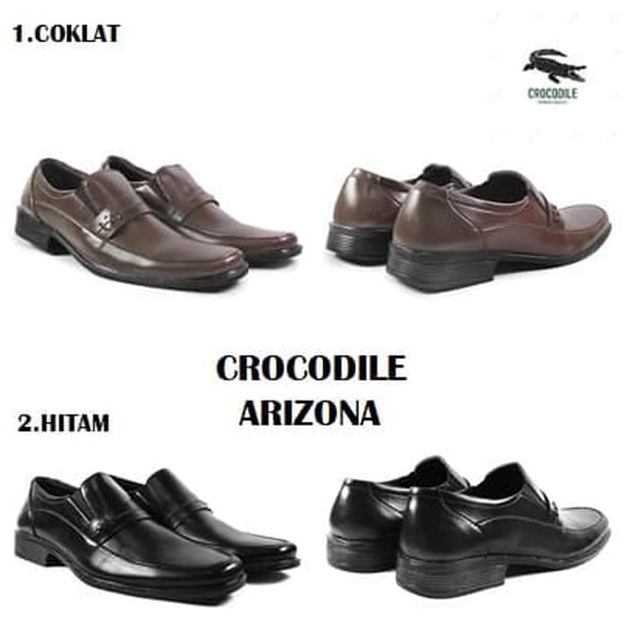 V52E6 Sepatu Pantofel Bisnis Casual Ujung Lancip Untuk Pria   Sepatu Kerja Formal Pria Crocodile