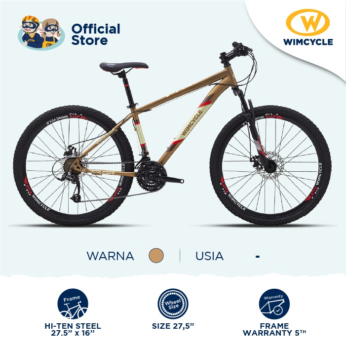 Sepeda Gunung MTB Wimcycle Falcon - Bronze
