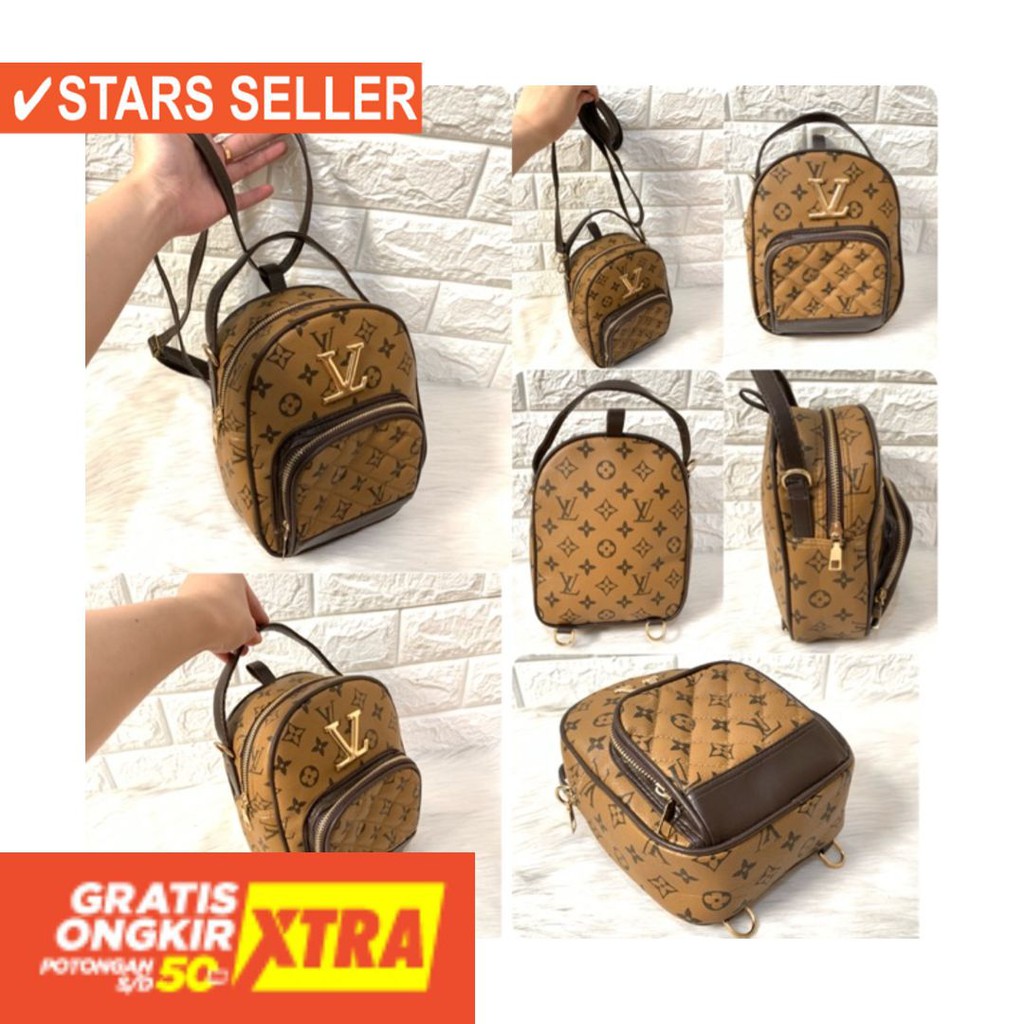 ORIGINAL TAS LV KUY SET POUCH 3FUNGSI / RANSEL / SELEMPANG / JAMJO