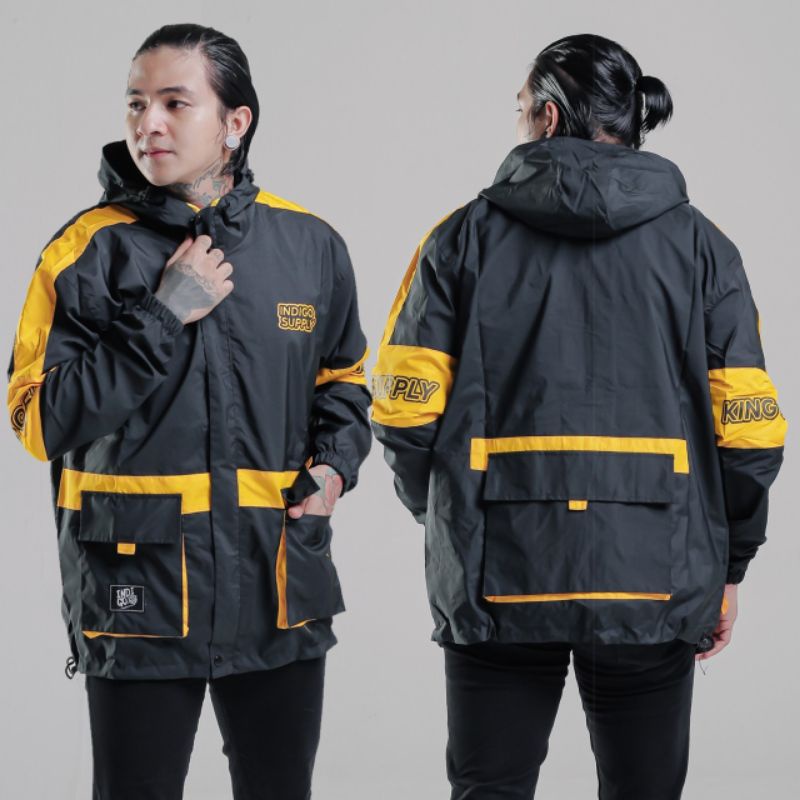 KMO Jaket Parka Pocket Parasut Pria