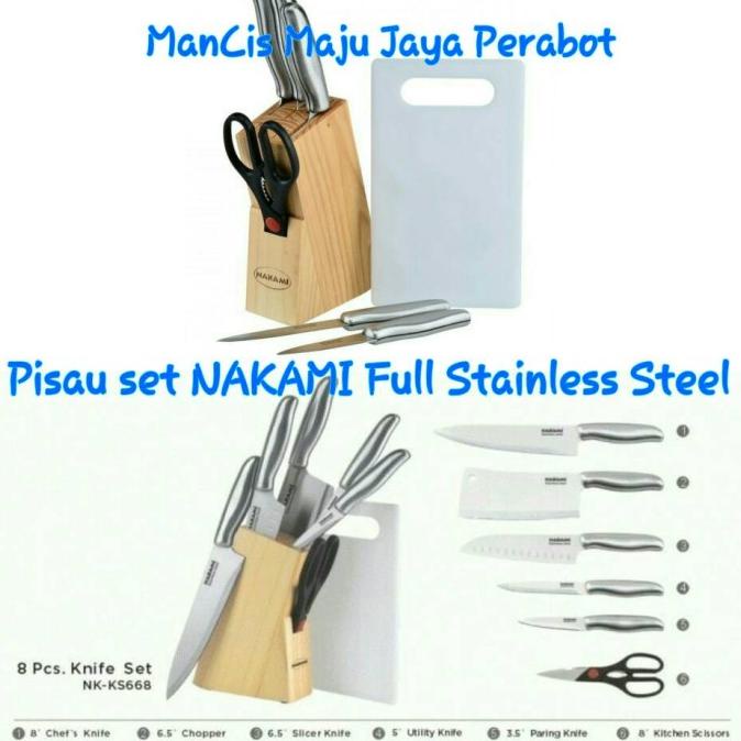 

PROMO Pisau Set NAKAMI FULL STAINLESS STEEL MURAH