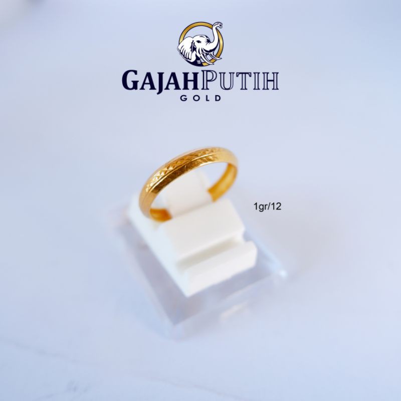 1gr Cincin Model Bangkok Motif Emas Asli KodeO11012