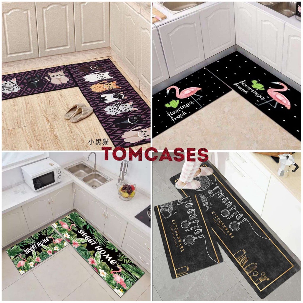 2 in 1 Kitchen Floor Mat / Keset Alas Lantai Kamar Tidur Rumah Dapur Anti Selip / Keset kaki dapur