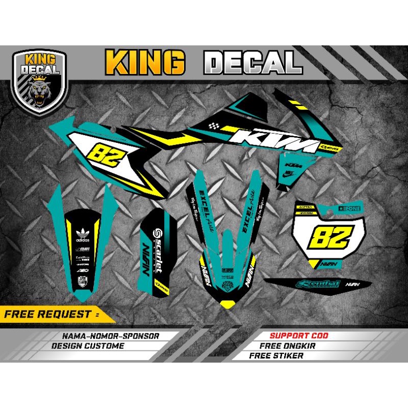 DECAL KTM 250 2017 DECAL STIKER KTM 250 2017 DECAL STICKER KTM 250 FULL BODY CUSTOME