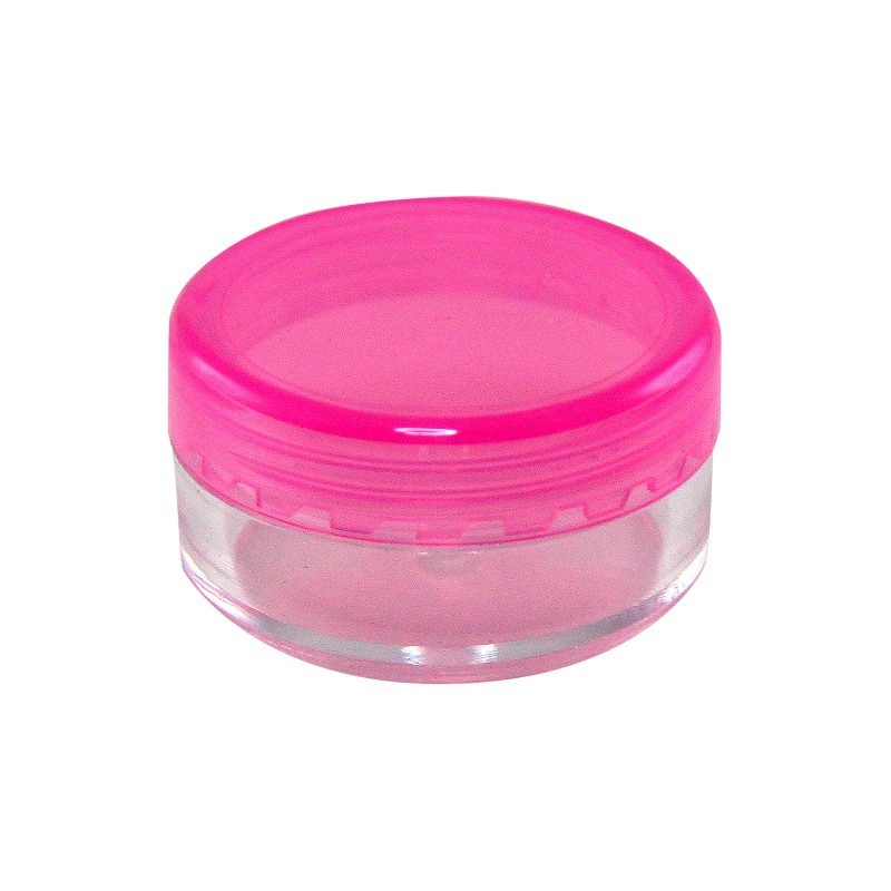 POT KECANTIKAN SERUM/CREAM/LIP BALM MURAH - KEMASAN SAHRE IN JAR 3GRAM WADAH BENING TUTUP COLORFULL