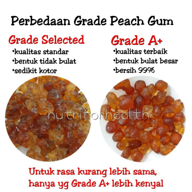 (500gr) PEACH GUM TAO JIAO Grade A+ | Grade Selected