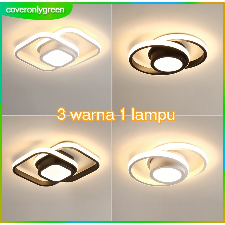 3 Warna Lampu Plafon LED Lampu Hias Rumah Ruang Tamu Kamar Minimalis Tempat Lampu Plafon LED Ceiling lamp 36W Ruang Tamu Kamar Minimalis Tempat Lampu