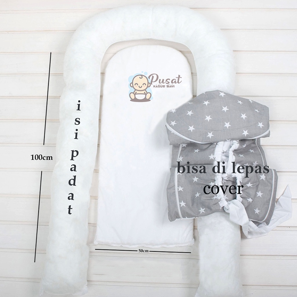 Kasur Bayi Baby Nest JUMBO / COVER BISA DI LEPAS (bisa request warna / motif lain)