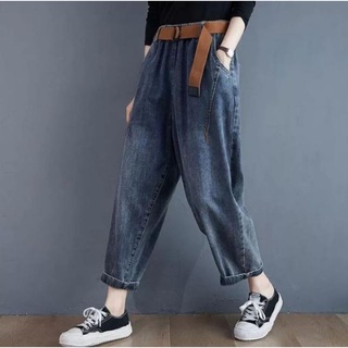 Celana Jeans Wanita Korea Saku Depan - Jojo Pants Jumbo XL