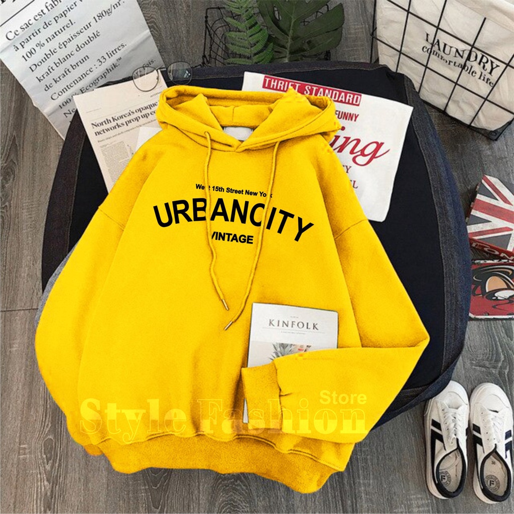 FenishaStore Sweater Hoodie Wanita URBAN CITY Size M-L-XL-XXL Bisa Bayar Ditempat COD