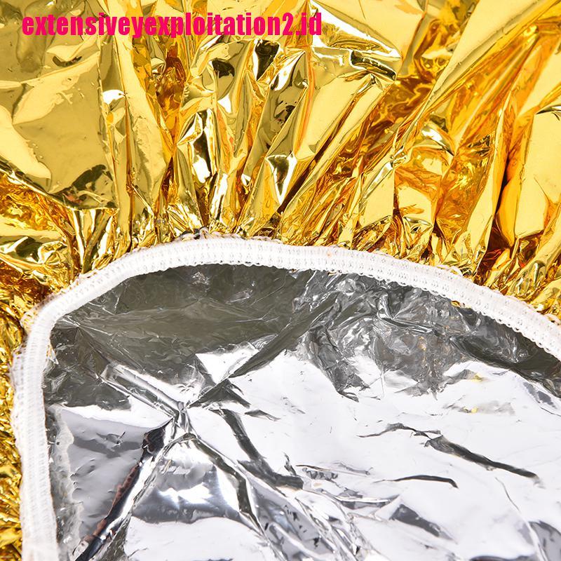 &lt; E2id &amp; &gt; Topi Mandi Elastis Bahan Aluminum Foil Untuk Wanita