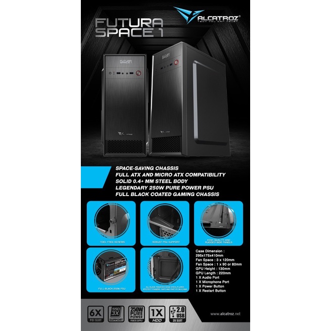 Casing Alcatroz Futura Space 1 Black ATX | Alcatroz Futura SPACE I