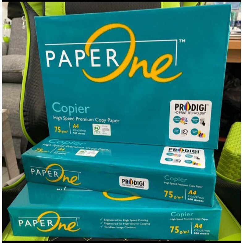 

Kertas HVS A4 75gsm PaperOne (isi 1 rim / 500 lembar)